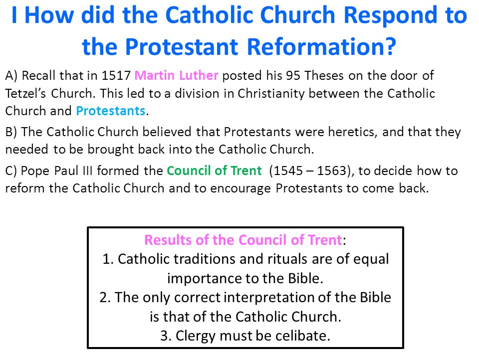 A catholic and protestant response